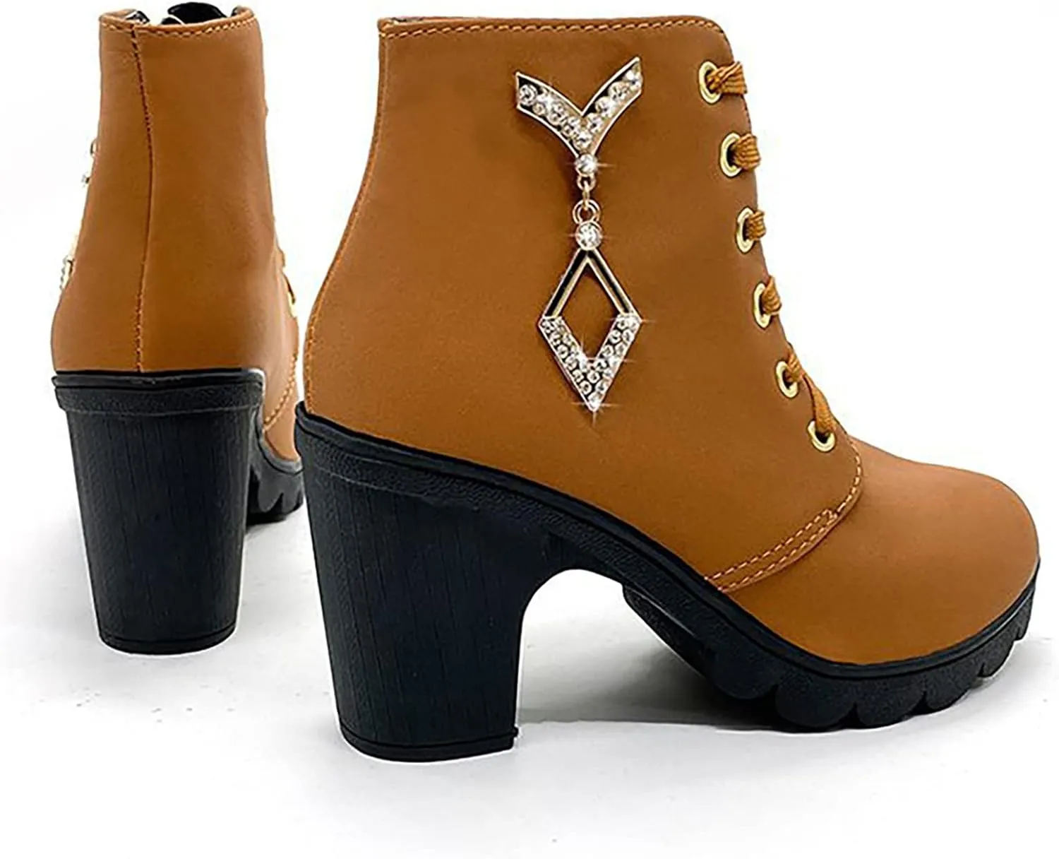 SBGMoSJ Women's Leather Ankle Boots Shoes Zipper Winter Booties Women Ankle Boots Black Ankle Cowboy Boots for Women Low Heel Black Booties for Women with Studs Fall Ankle Boots for Women Heel