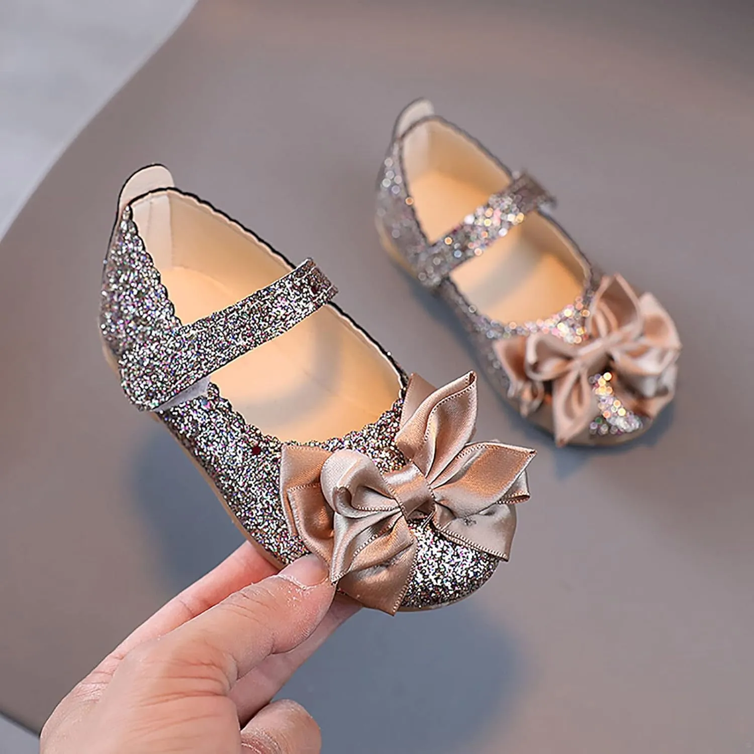 Shoes for Kids,Baby Girls Princess Shoes Bowknot Shoes Infant Sandals Bling Dancing Shoes Baby Girls Shoes 1-12 Years