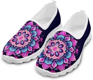 Slip On Shoes Women Ladies Loafers Walking Shoes Women Trainers Athletic Sneakers with Mesh Fabric