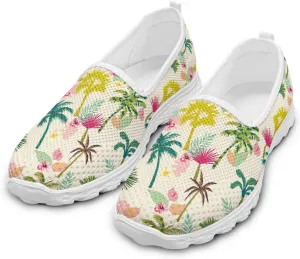 Slip On Shoes Women Ladies Loafers Walking Shoes Women Trainers Athletic Sneakers with Mesh Fabric