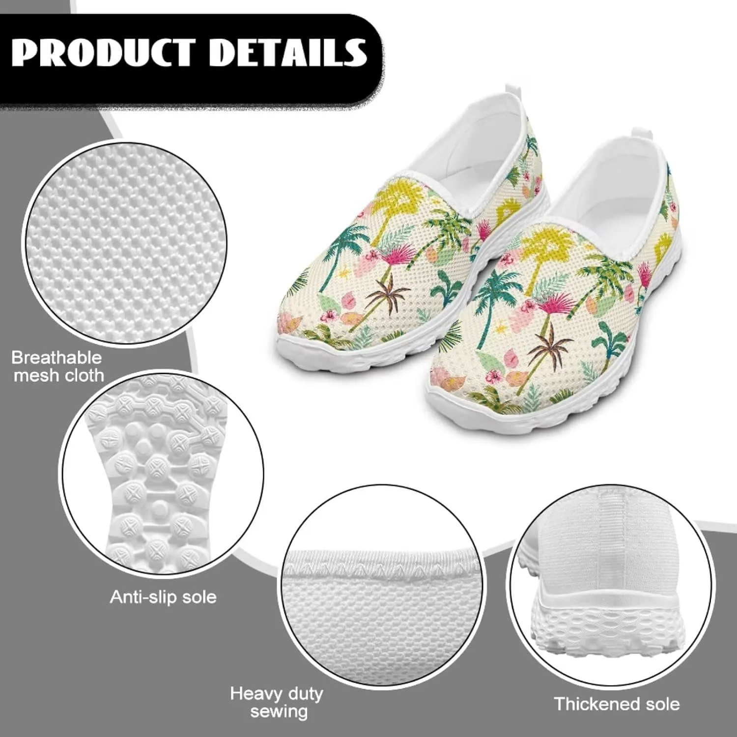 Slip On Shoes Women Ladies Loafers Walking Shoes Women Trainers Athletic Sneakers with Mesh Fabric