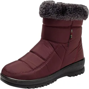Slip on Winter Boots for Women Cute Womens Winter Boots Size 12 Wide Width Women Winter Boots Waterproof Cold Weather Women's Black Winter Boots with Wedge Heel Botas Impermeables Para Invierno Mujer