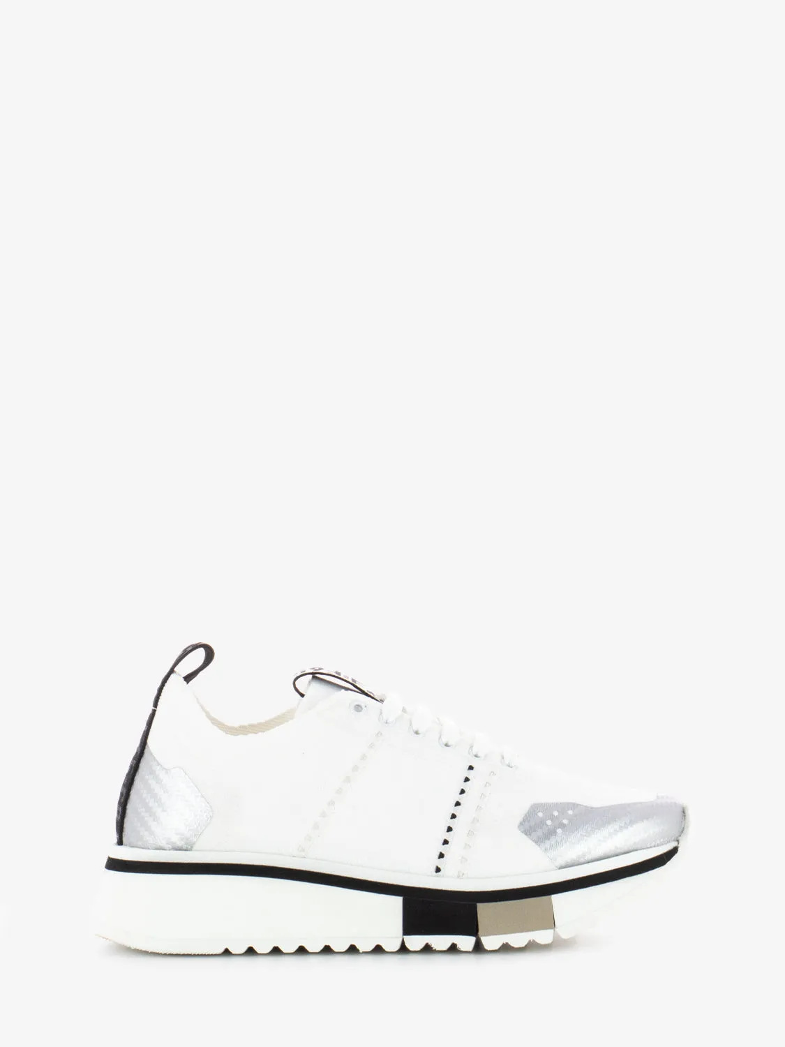 Sneakers F65 knit bianco / argento