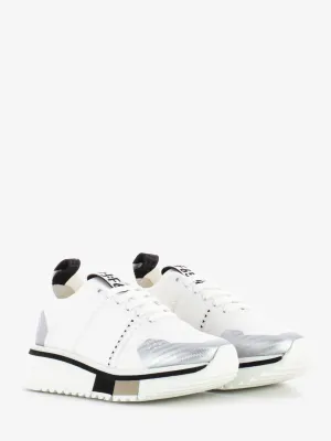 Sneakers F65 knit bianco / argento
