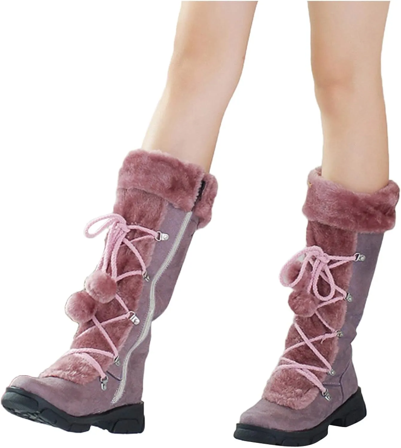 Snow Boot for Women Winter Snow Boots Women Size 10 Womens Winter Booties Waterproof Womens Waterproof Insulated Rubber Hunting Boots Botas De FrO Para Mujer Elegantes
