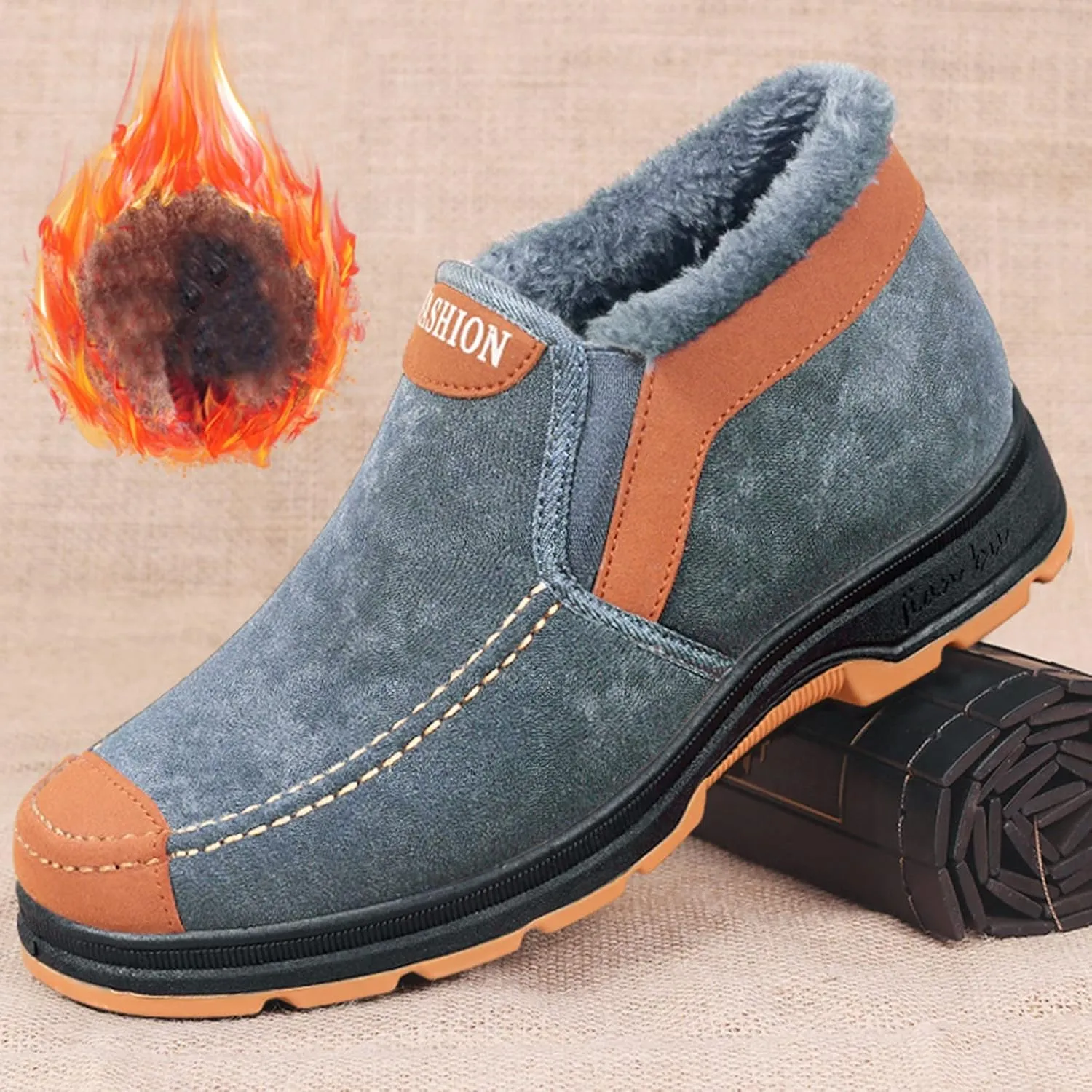 Snow Boots for Women Waterproof Non Slip Tall Slip on Winter Boots for Women Waterproof Furry Winter Boots Boots for Snow Women Botas Termicas Para Mujer De Trabajo