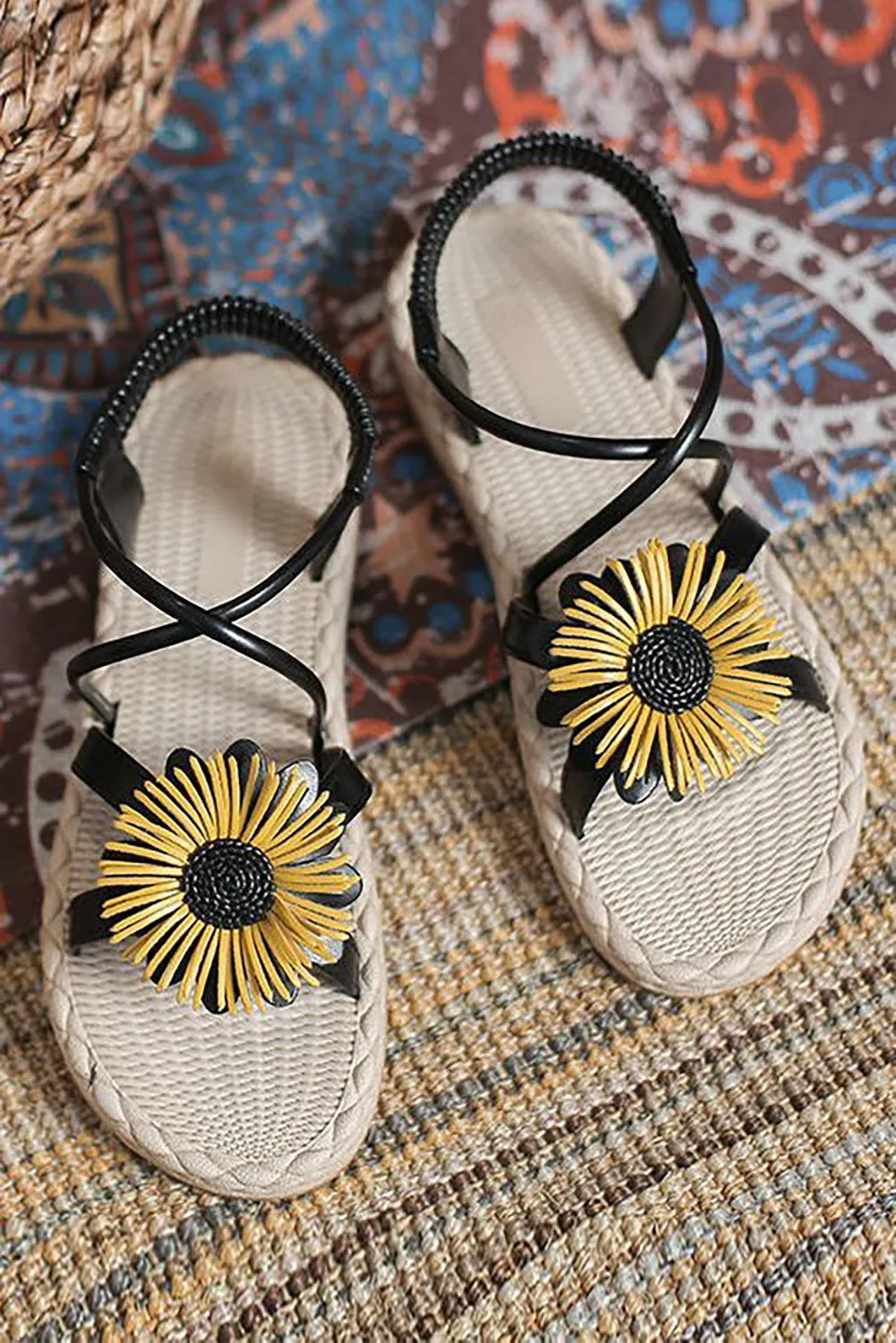 Sunflower Flat Non-slip Roman Sandals