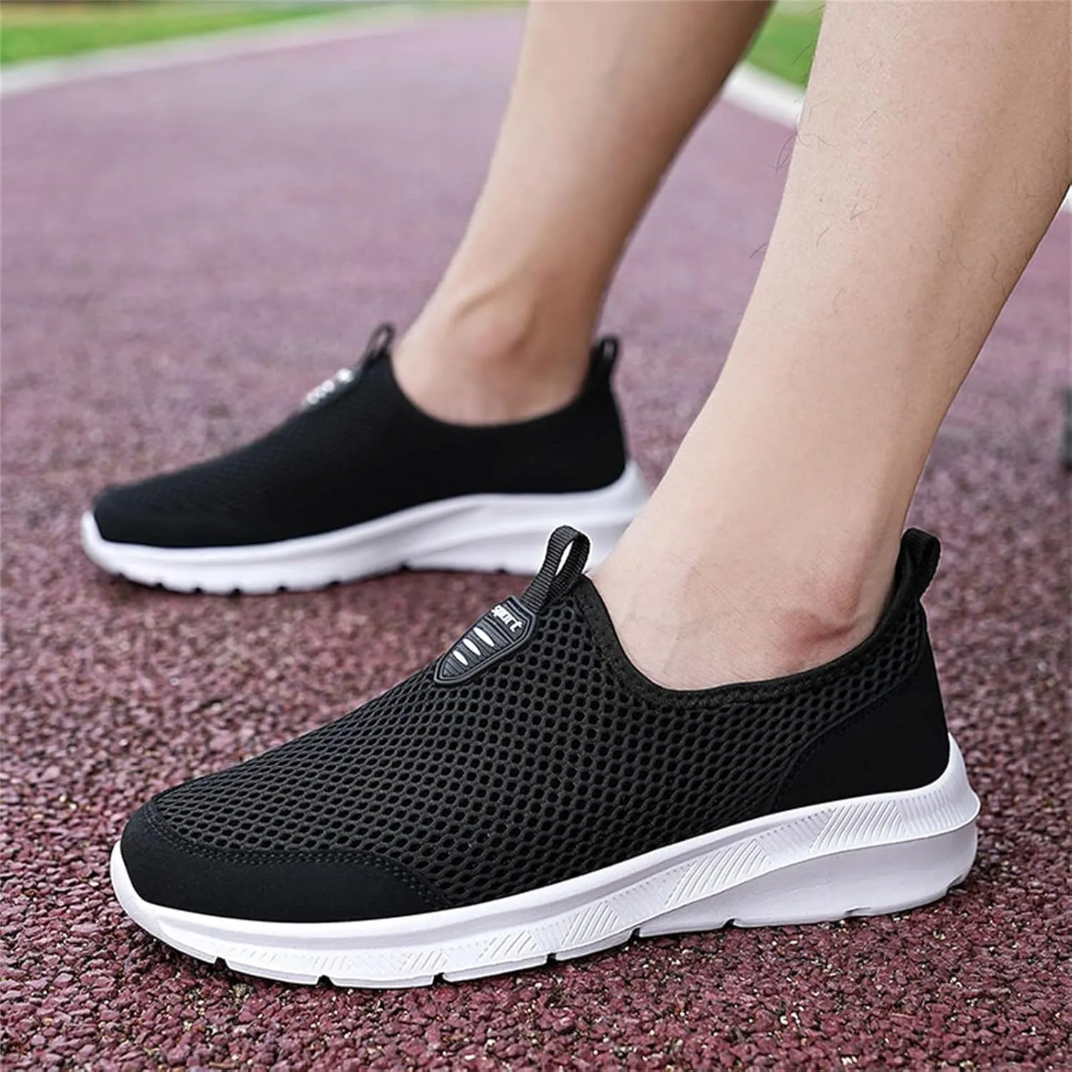 Tennis Running for Men Non Slip Mens Slip On Walking Shoes Lightweight Sneakers Breathable Tennis Shoes Casual Work Shoes