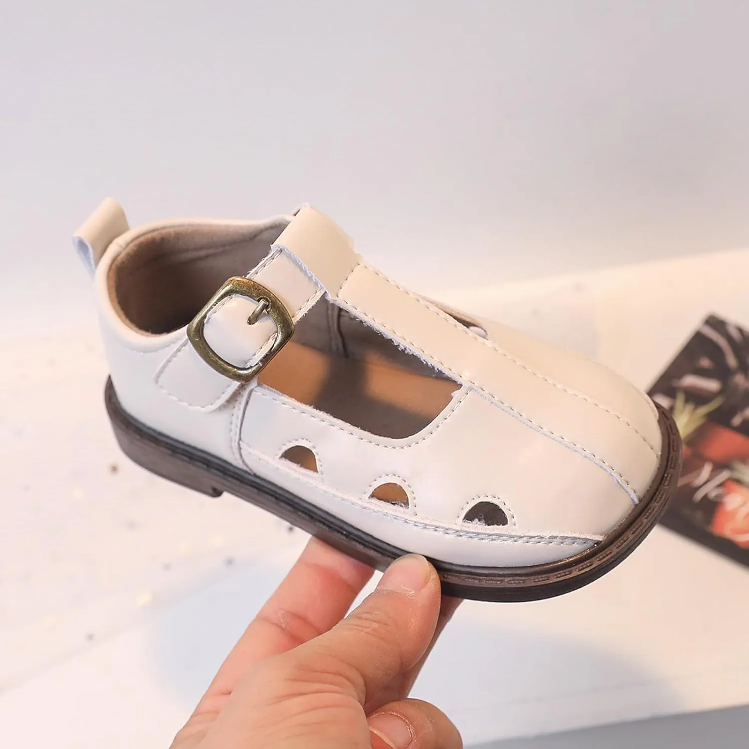 Toddler Girl Mary Jane Dress Shoes Hollowed Slip On Shoes School Uniform Oxford Flat?? for Girl Part?? Wedding