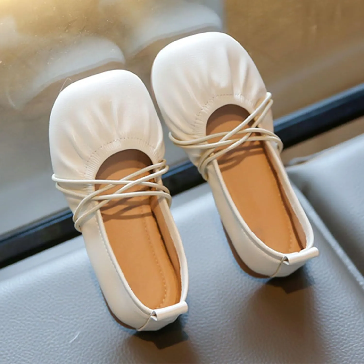 Toddler Girls Dress Shoes Ballet Flat Flower Girl Shoes for School Part Wedding Shoes Girls Mary Shower Slippers