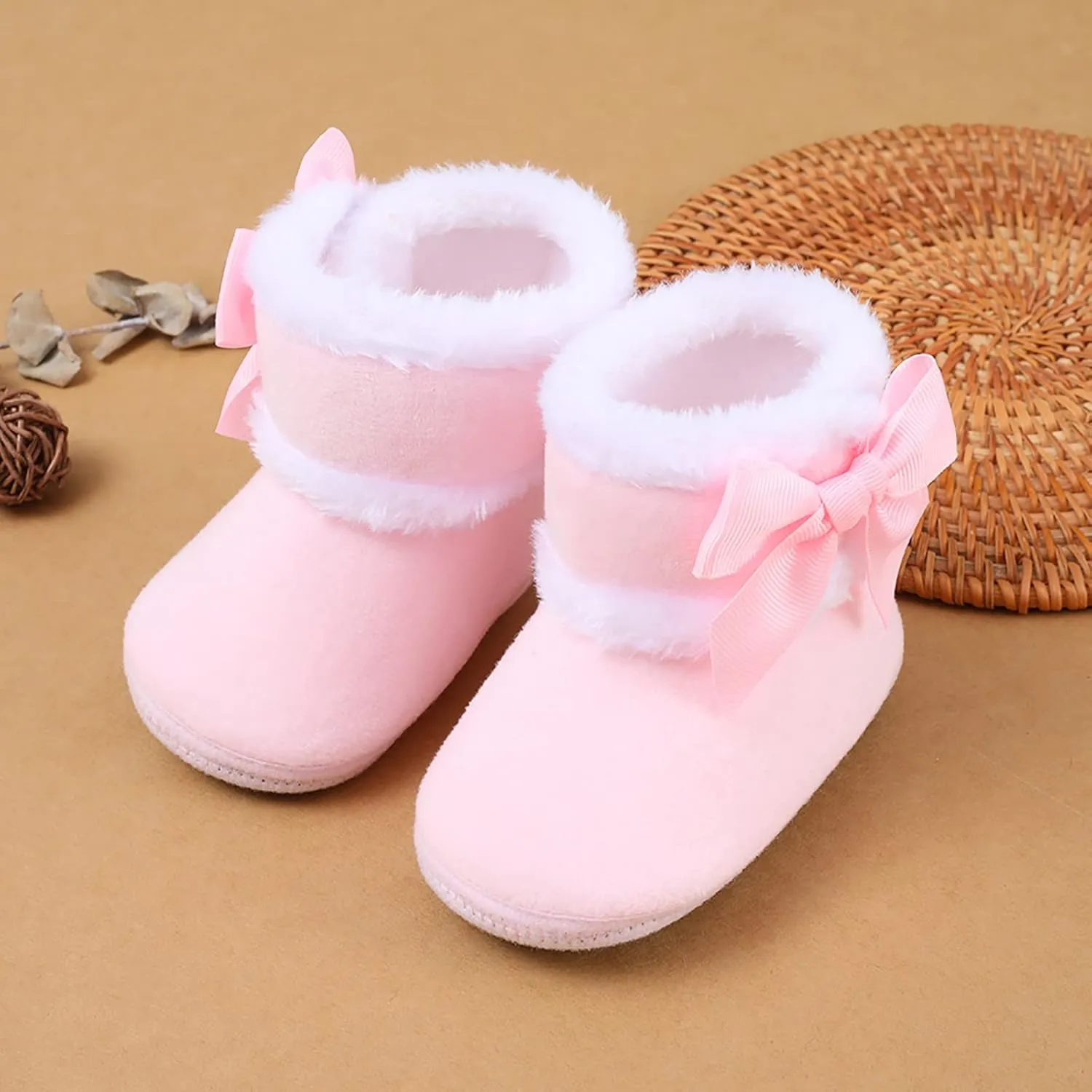Toddler Slippers Girl Boy House Shoes Fuzzy Non Slip Bottom Winter Boots Baby Cozy Indoor Walking Sock Shoes