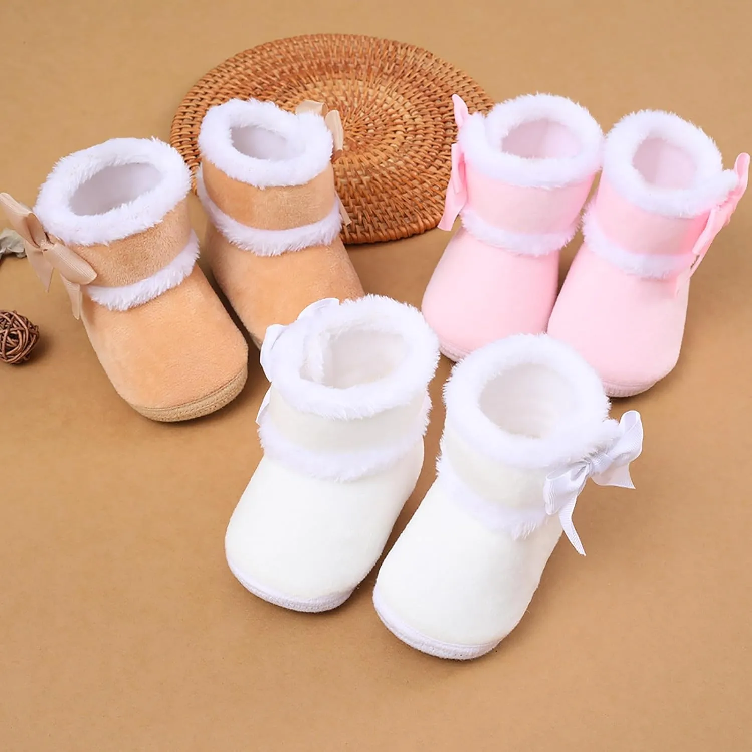 Toddler Slippers Girl Boy House Shoes Fuzzy Non Slip Bottom Winter Boots Baby Cozy Indoor Walking Sock Shoes