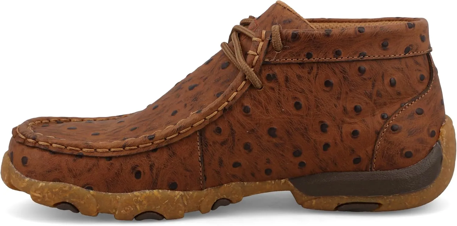 Twisted X Youth Cognac Ostrich Print Chukka Driving Moc