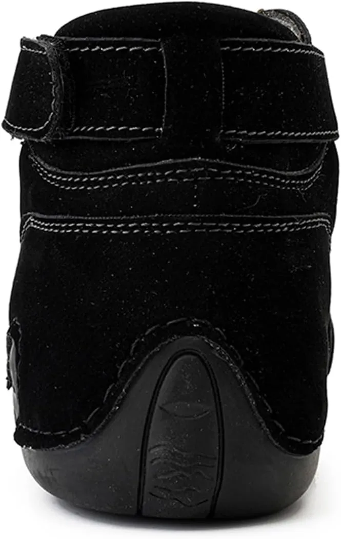 URLECHS Men's Explorer Waterproof Leather Lace Up Chukka Boots for Hiking Camping & Driving Fashion Hand-Stitched Hook&Loop High Top Beck Ankle Boots