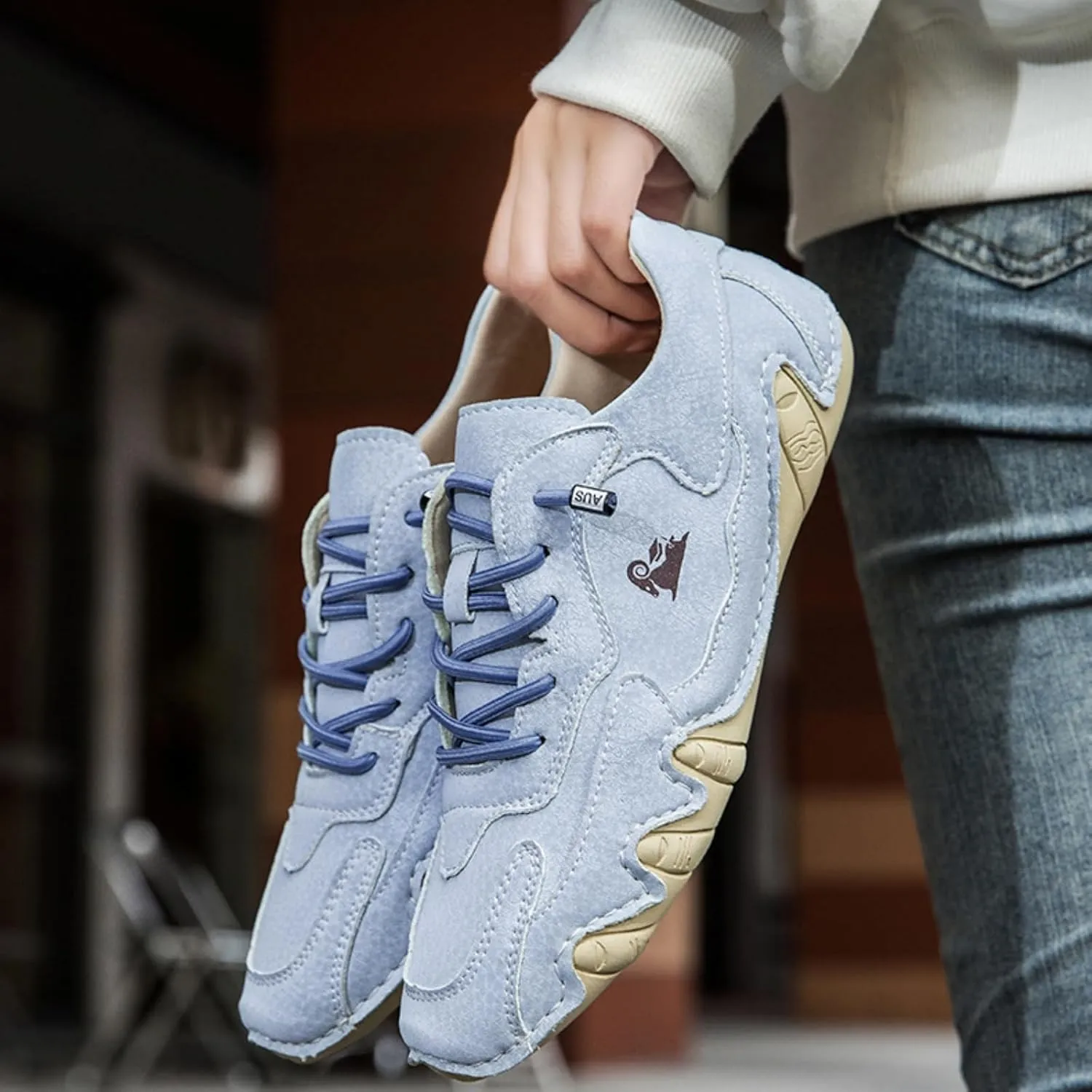 Vogany Shoes Orthopedic Sneakers for Men Women Driving Casual Slip On Shoes Fashion Sneakers Comfort Handmade Chukka Dress Walking Shoe Minimalist Boot Lightweight Commute Shoe Unisex