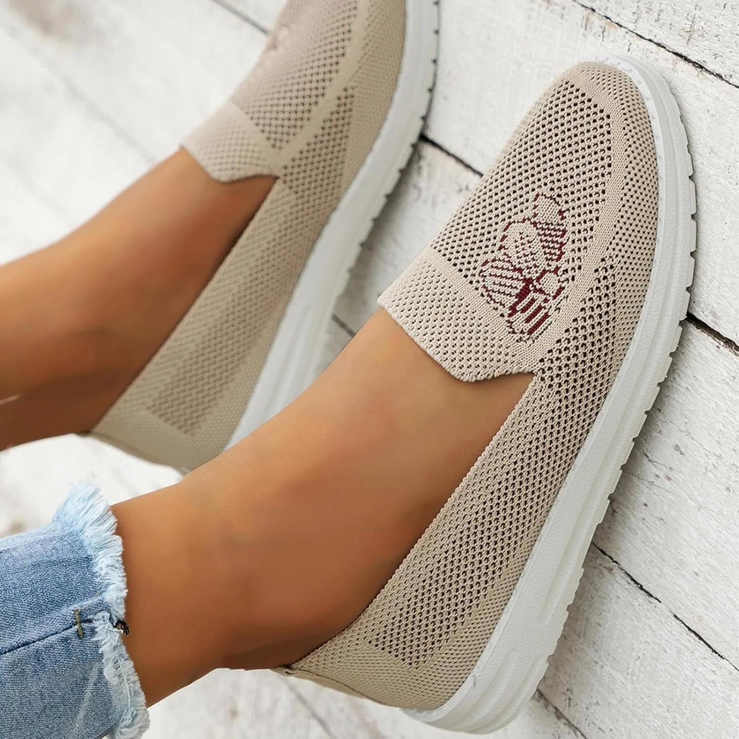 Walking Sneakers for Women 2023 White Black Slip On Tennis Shoes Female Womens Shoes Slip On Wide Width Size 10 1/2 Women's Fashion Sneakers Returns Women's Everyday Winter Shoes