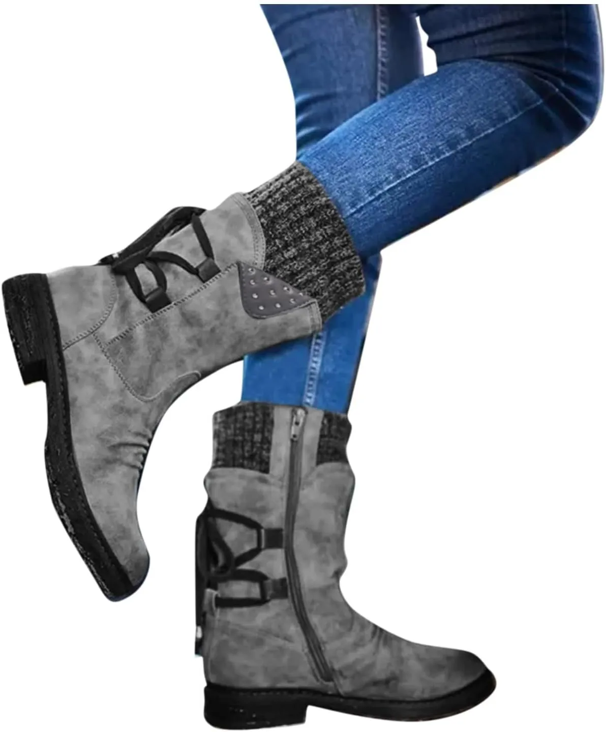 Waterproof Snow Boots for Women Cute Womens Black Snow Boots Slip on Womens Winter Boots 8.5 Wide Winter Snow Boots Womens Winter Hiking Boots Waterproof