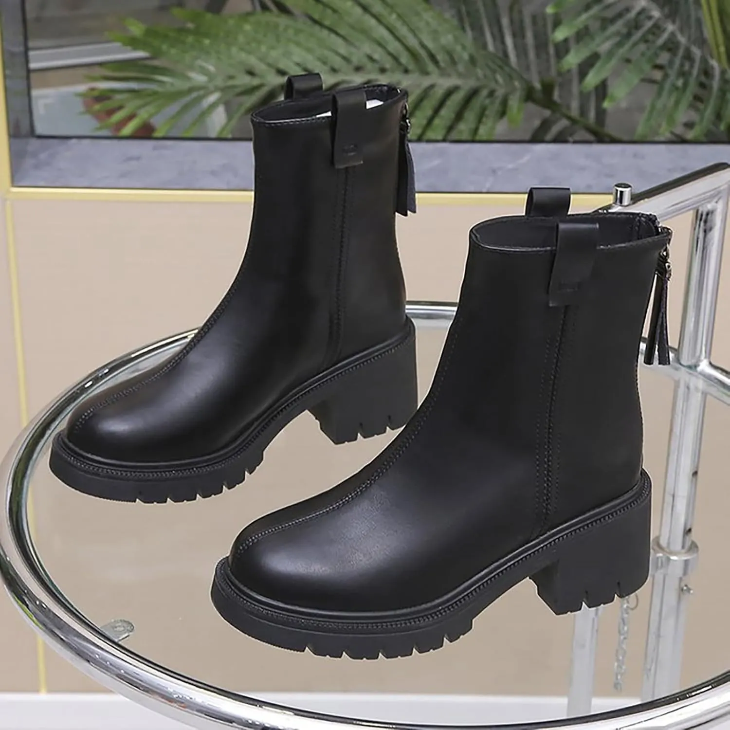 Wedge Ankle Boots Fall Boots Brown Fall Boots Heel Boots for Women 2024 Ankle Boots for Women with Heel Sexy Womens Black Ankle Booties Low Heel
