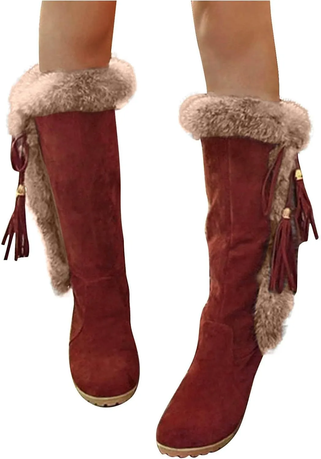 Wide Width Snow Boots for Women Plus Size Non Slip Snow Boots for Women Wide Women Winter Boots Wide Width Women's Winter Boots Botas De Mujer Para Invierno