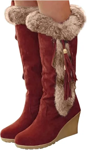 Wide Width Snow Boots for Women Plus Size Non Slip Snow Boots for Women Wide Women Winter Boots Wide Width Women's Winter Boots Botas De Mujer Para Invierno