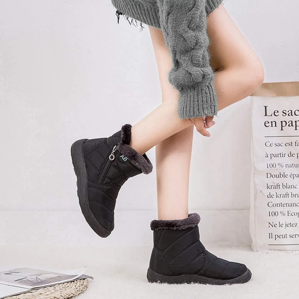 Winter Snow Boots for Women Waterproof Womens Winter Boots Boots for Women Ankle Booties Sexy Black for Winter No Heels Tall Snow Boots for Women Dress Boots Winter Boot for Women Working