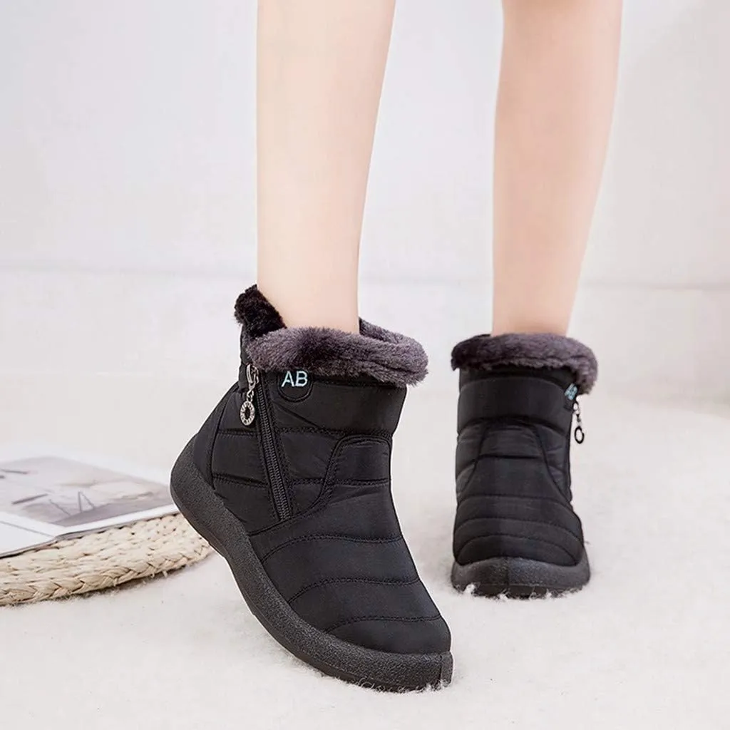 Winter Snow Boots for Women Waterproof Womens Winter Boots Boots for Women Ankle Booties Sexy Black for Winter No Heels Tall Snow Boots for Women Dress Boots Winter Boot for Women Working