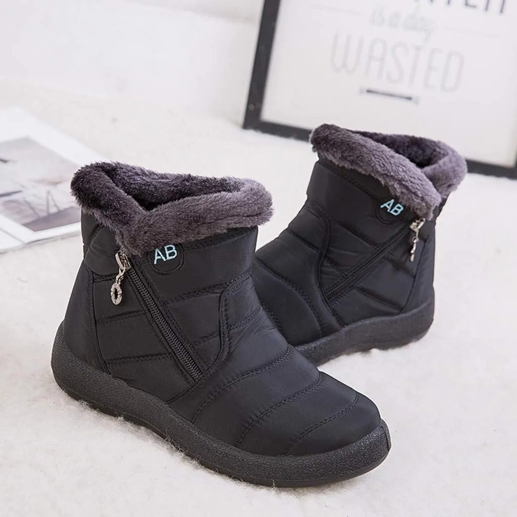 Winter Snow Boots for Women Waterproof Womens Winter Boots Boots for Women Ankle Booties Sexy Black for Winter No Heels Tall Snow Boots for Women Dress Boots Winter Boot for Women Working