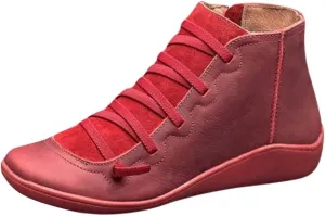 Women Booties Botines Vaqueros Para Mujer White Cowboy Boots for Women Brown Leather Booties Ankle Boots for Women No Heel Comfort Womens Ankle Booties No Heel