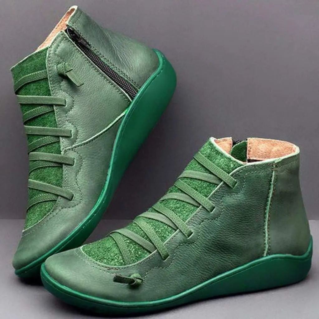 Women Booties Botines Vaqueros Para Mujer White Cowboy Boots for Women Brown Leather Booties Ankle Boots for Women No Heel Comfort Womens Ankle Booties No Heel