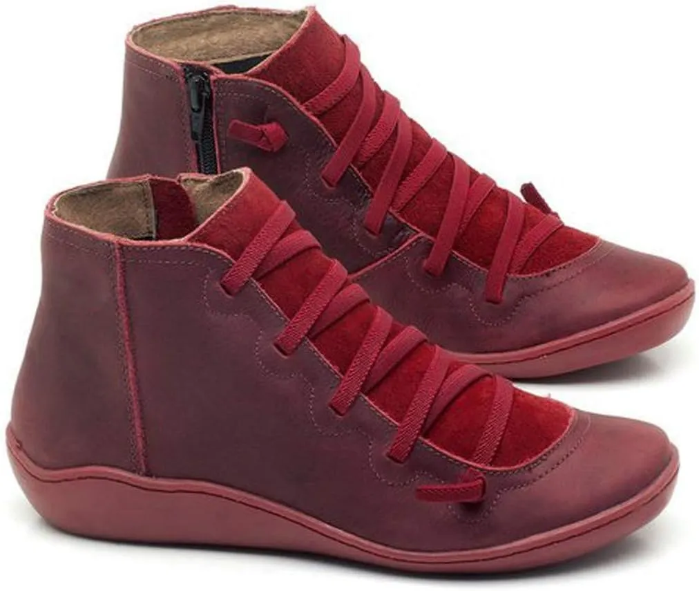 Women Booties Botines Vaqueros Para Mujer White Cowboy Boots for Women Brown Leather Booties Ankle Boots for Women No Heel Comfort Womens Ankle Booties No Heel