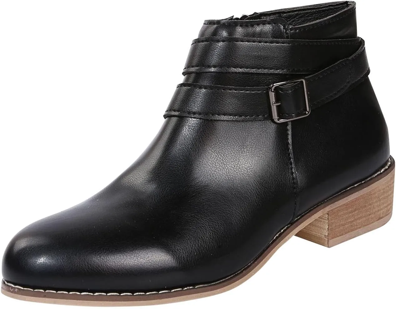 Womens Ankle Booties Botas Para Mujer Womens Dress Boots Low Heel Combat Boots Womens Wide Ankle Boots for Women Low Heel Dressy Wide Width White Ankle Boots for Women No Heel