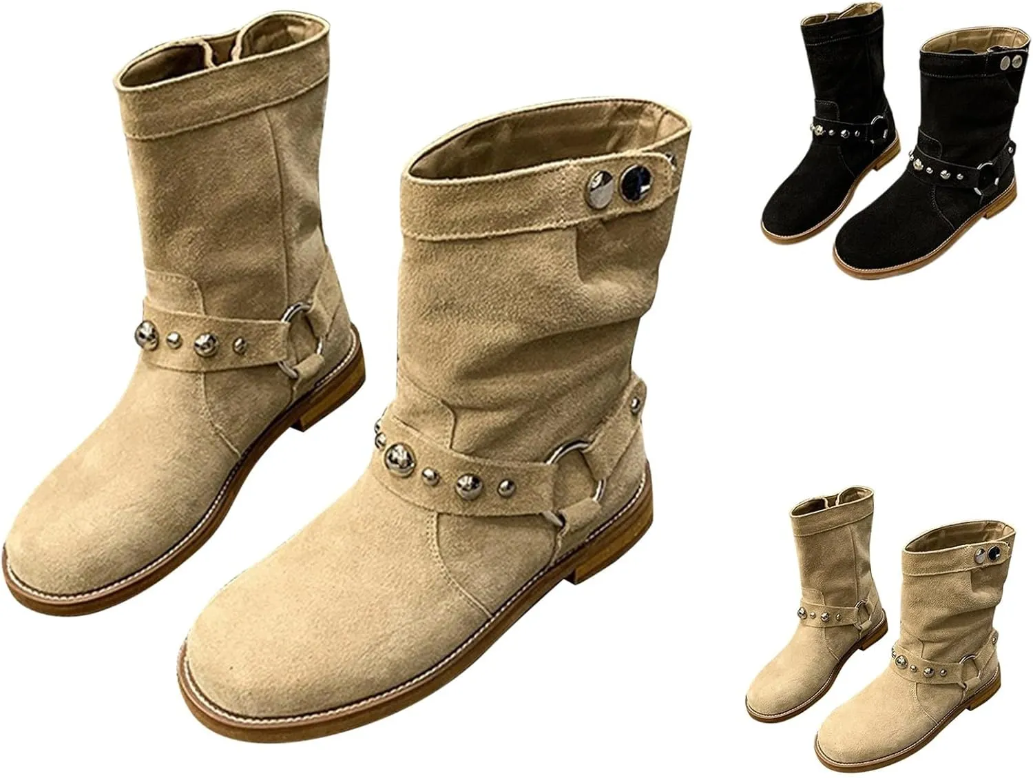 Women's Ankle Boots & Booties Black Boots Silver Boots Fall Boots for Women Womens Ankle Boots with Heel Wide Width Black Booties for Women Low Heel Wide Width