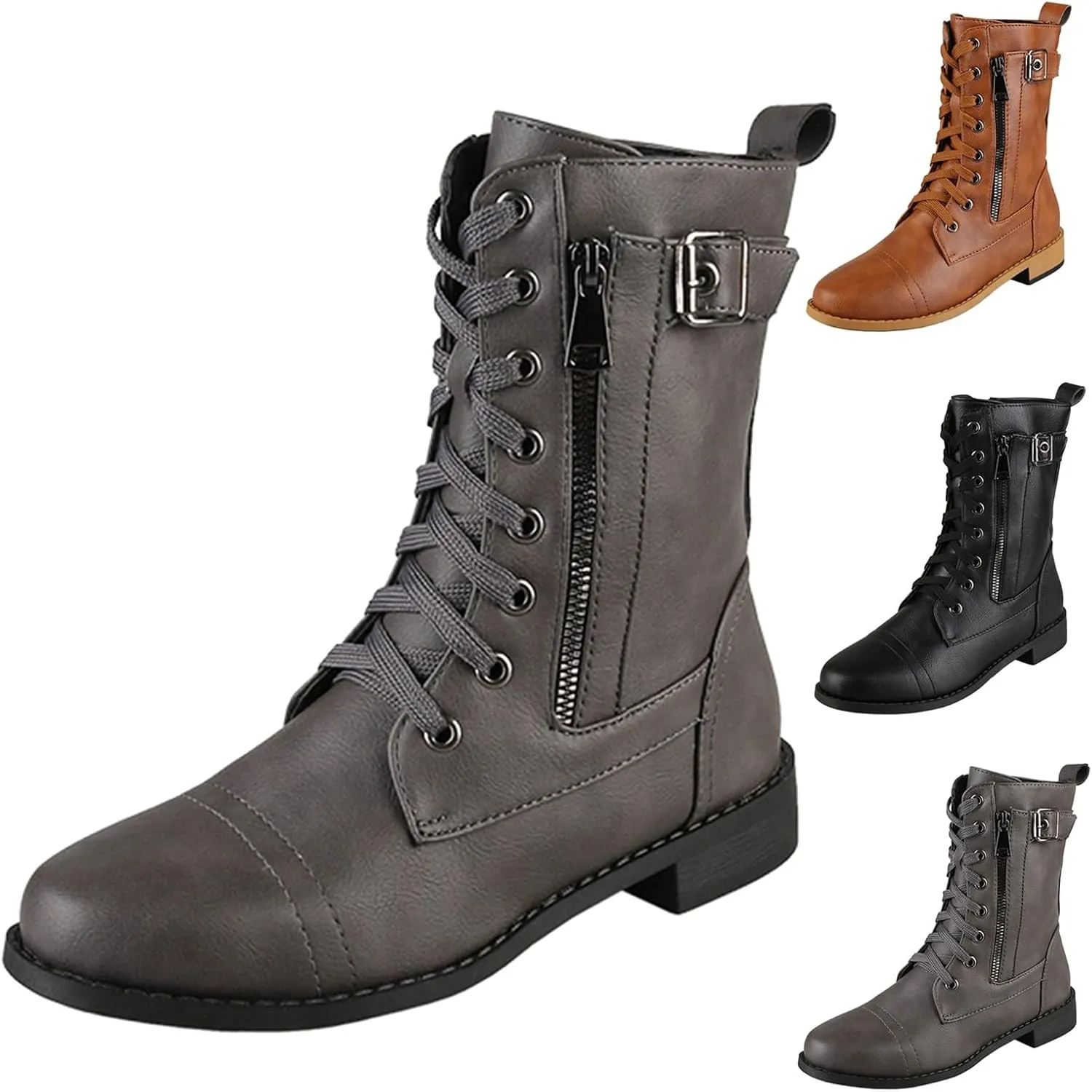 Women's Ankle Boots & Booties Women Booties Low Heel Oxford Boots for Women Womens Hiking Boot Non Slip Slip On Chunky Low Heel Classic Pointed Toe