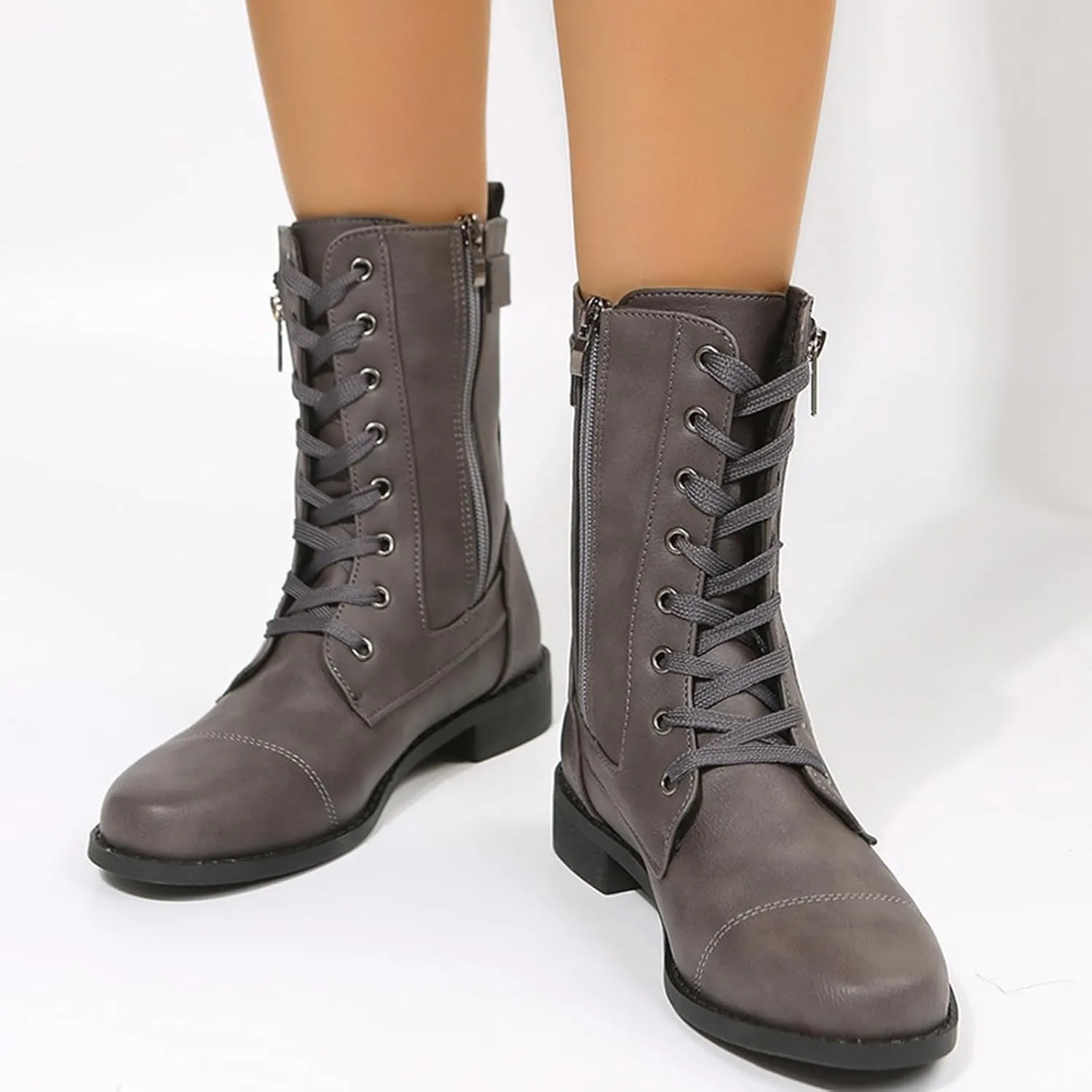 Women's Ankle Boots & Booties Women Booties Low Heel Oxford Boots for Women Womens Hiking Boot Non Slip Slip On Chunky Low Heel Classic Pointed Toe