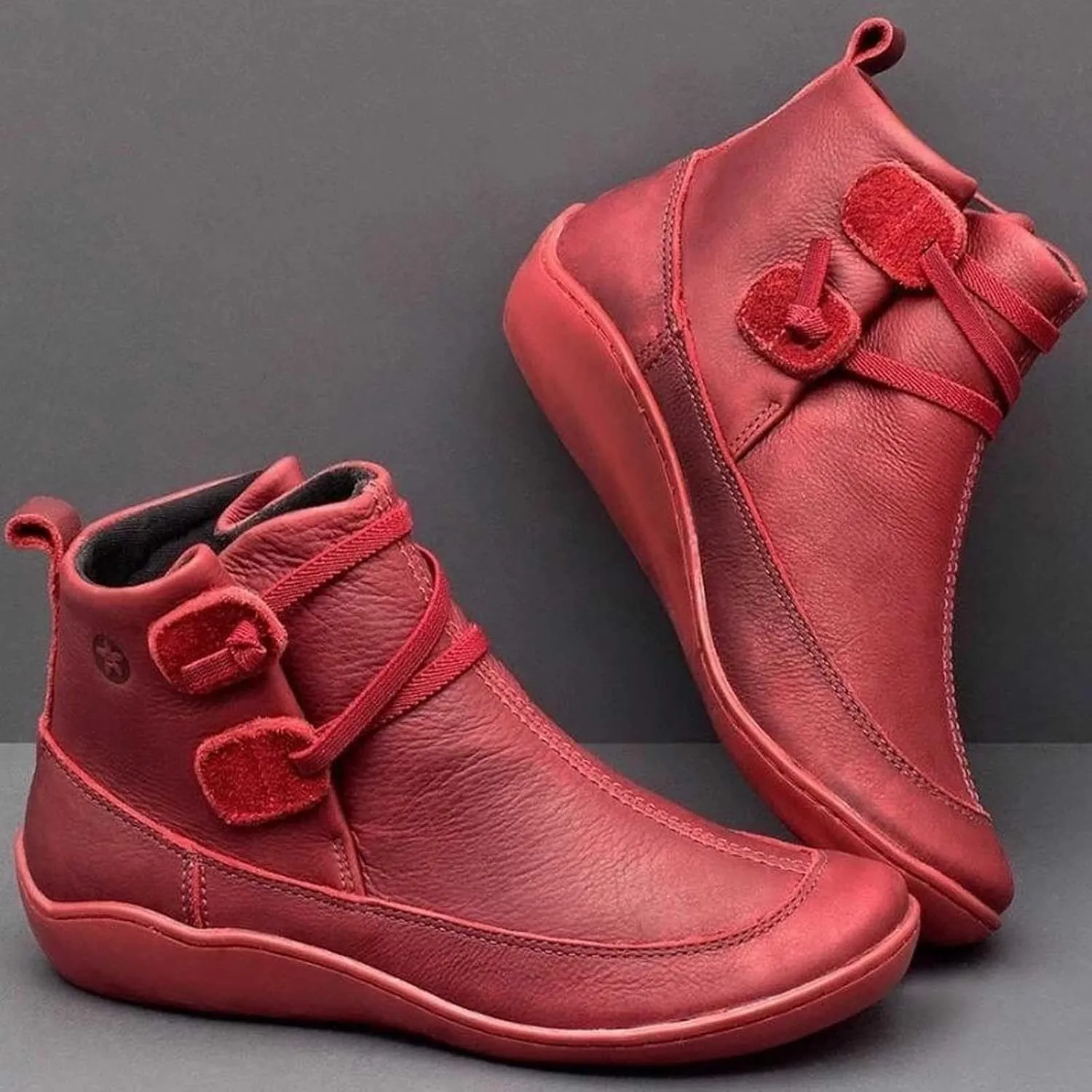 Women's Ankle Boots & Booties Womens Black Booties Low Heel Women's Slip On Boots Work Boot Shoe Laces Men Lightweight Cute Round Toe Closed Toe Wide Fit Available