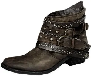 Women's Ankle Boots Wide Boots for Women Cowboy Boots for Women White Cream Cowboy Boots for Women Ankle Boots for Women Ankle Booties Low Heel
