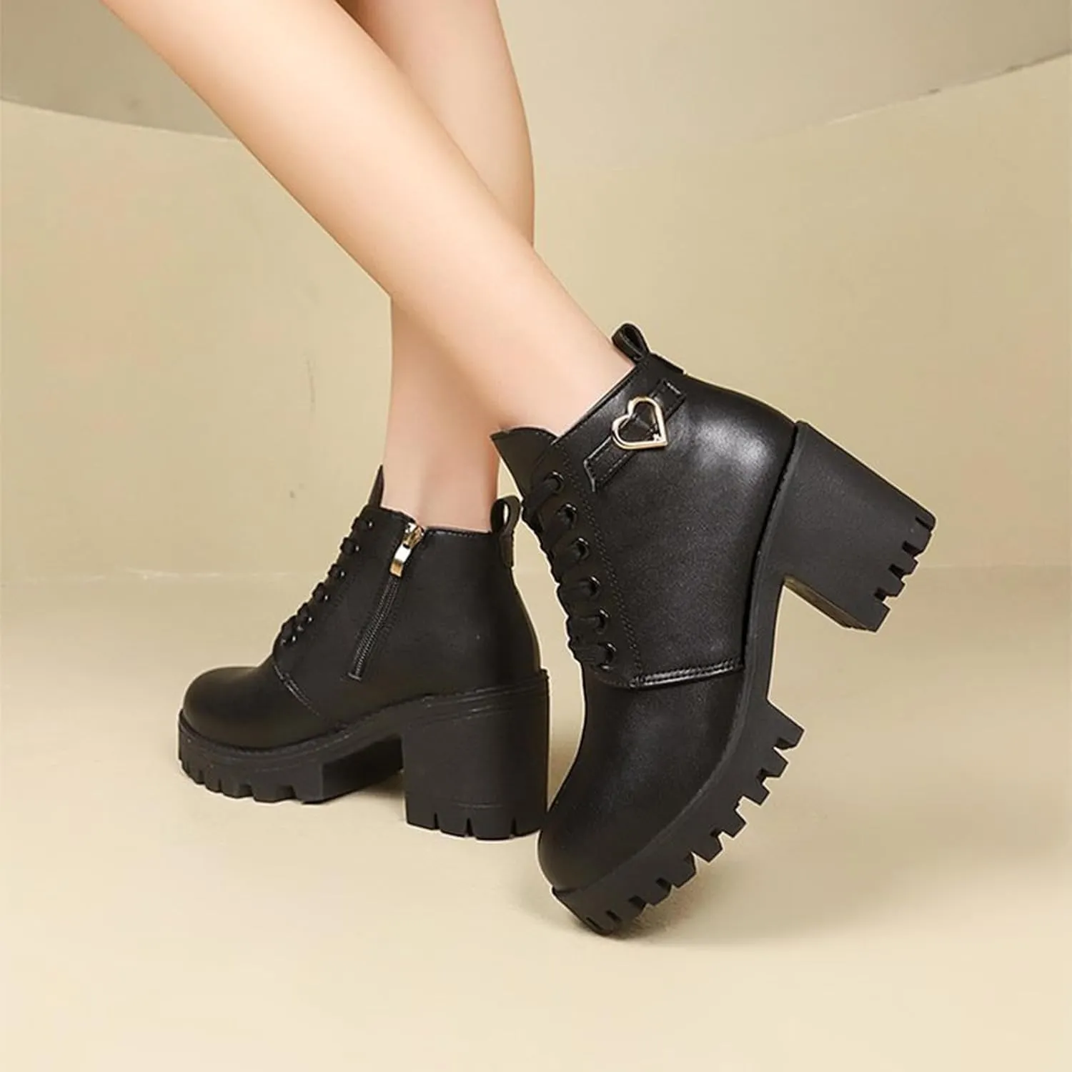 Womens Black Ankle Boots Country Boots Womens Work Boot Lady Boots for Women On Womens Flat Black Ankle Boots Ankle Bootie for Women Low Heel
