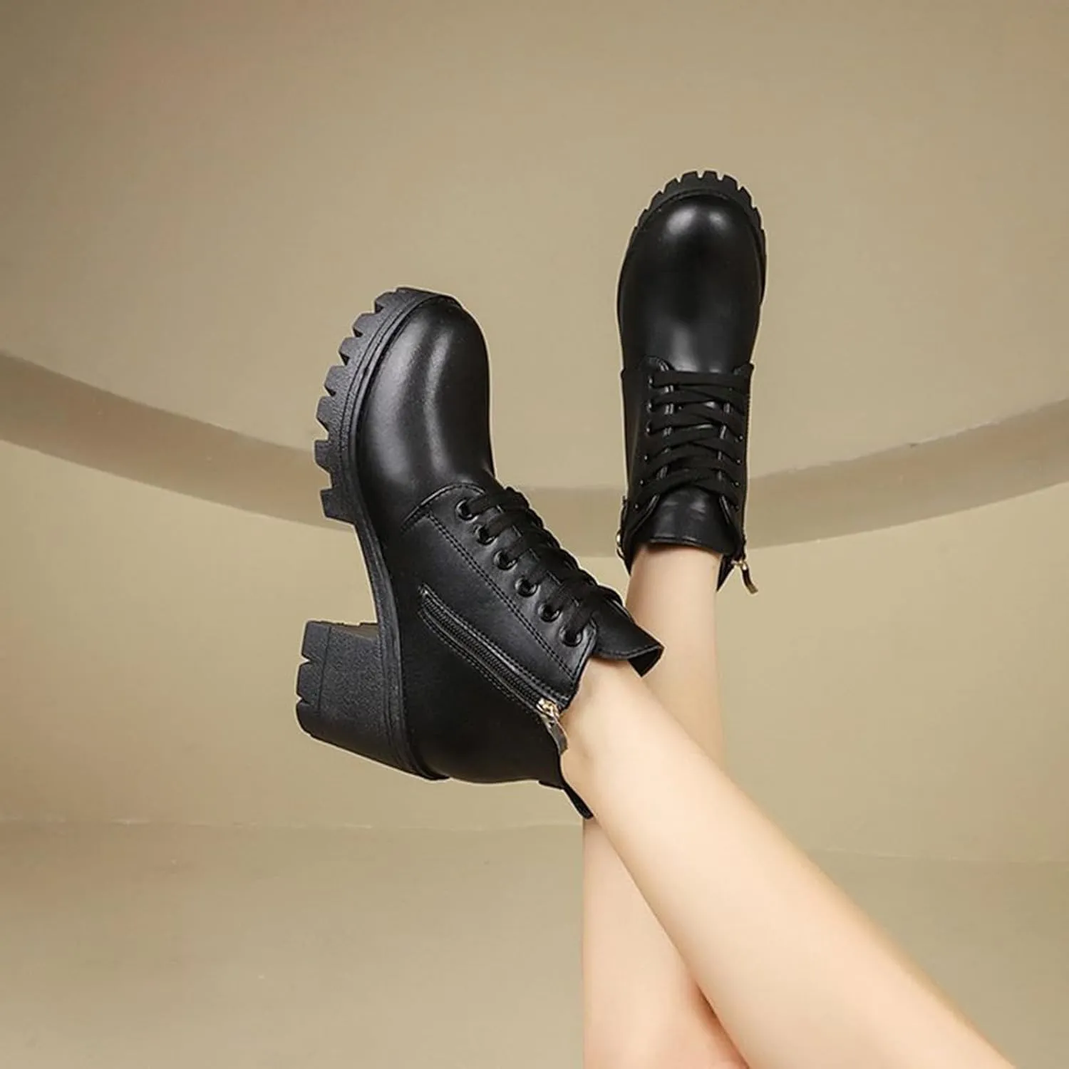 Womens Black Ankle Boots Country Boots Womens Work Boot Lady Boots for Women On Womens Flat Black Ankle Boots Ankle Bootie for Women Low Heel