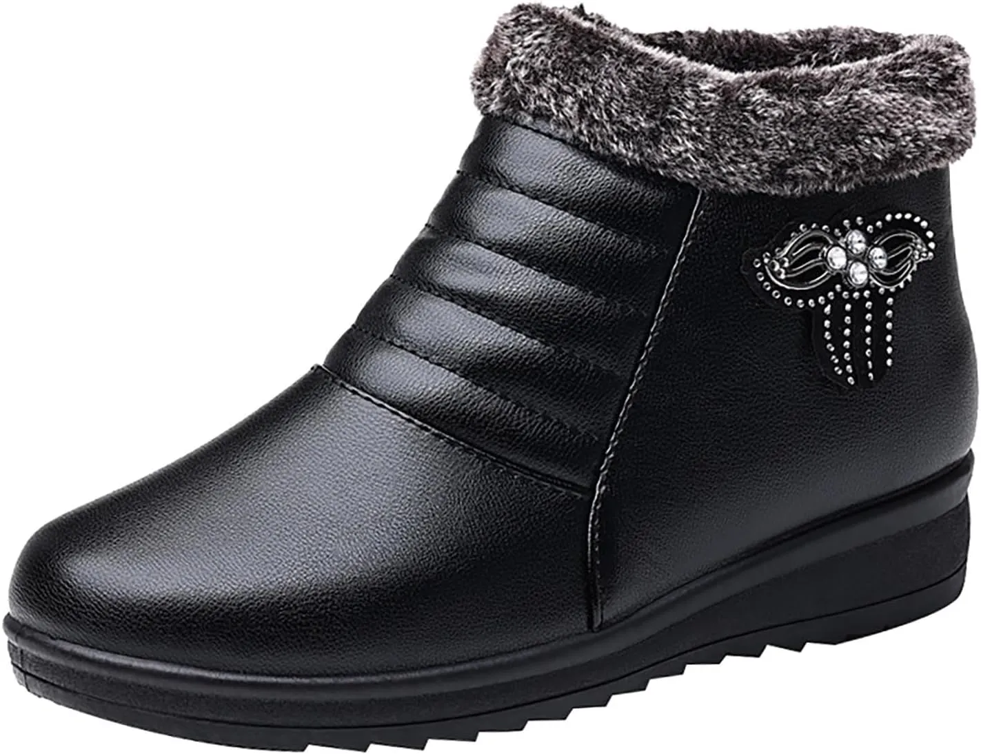 Womens Black Ankle Boots Fashion Boots for Women Fashion Boots for Women 2024 Trendy Fall Womans Winter Women'S Ankle Boots & Booties Flat White Ankle Boots No Heel
