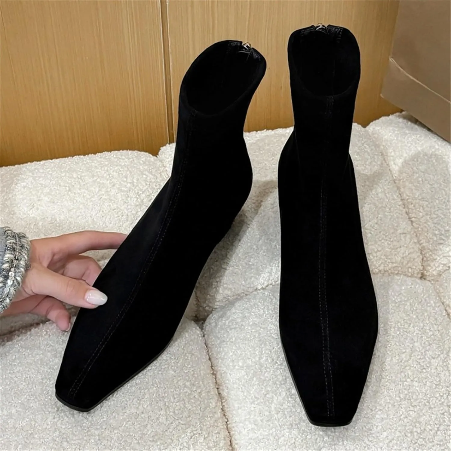 Womens Black Booties Flat Ankle Boots for Women Women Black Cowboy Boots Women Ankle Boots Women'S Ankle Boots Low Heel Lace Up Fashion Booties White Ankle Cowboy Boots for Women Low Heel