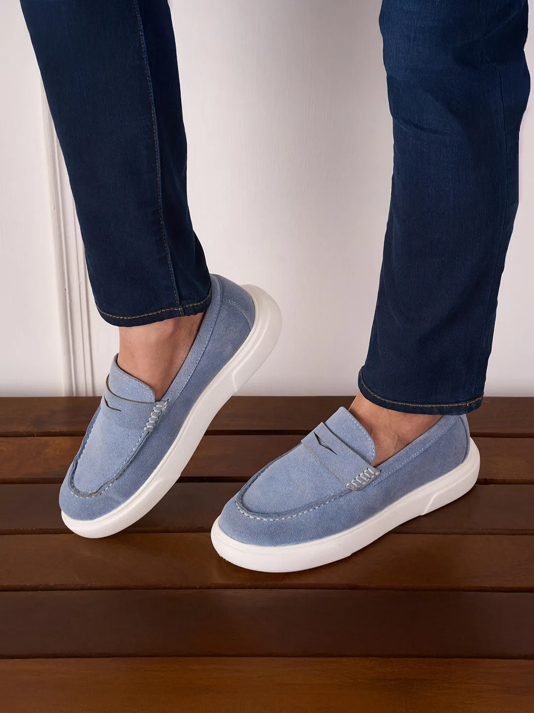 Women's Blue Casual Slip On (IU1017)