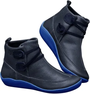 Womens Booties Ankle Western Booties for Women Flat Cowboy Boots for Women Womens Bootie Low Heel Cover Heel Round Toe Chunky Block Low Heel Vintage