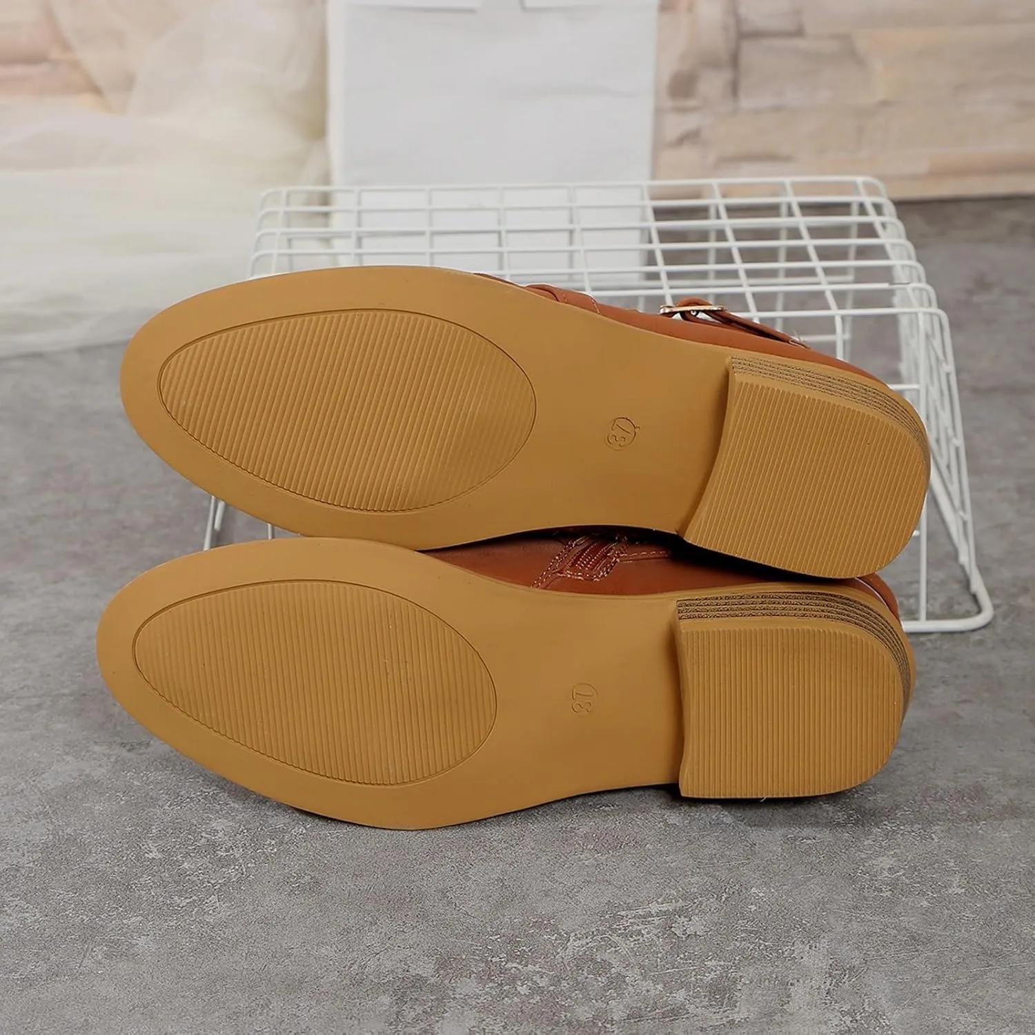Womens Booties Low Heel Square Toe Ankle Boots Cowboy Boots for Women Mid Calf Womens Taupe Boots Womens Wide Width Booties and Ankle Boots Womens Wide Width Ankle Booties