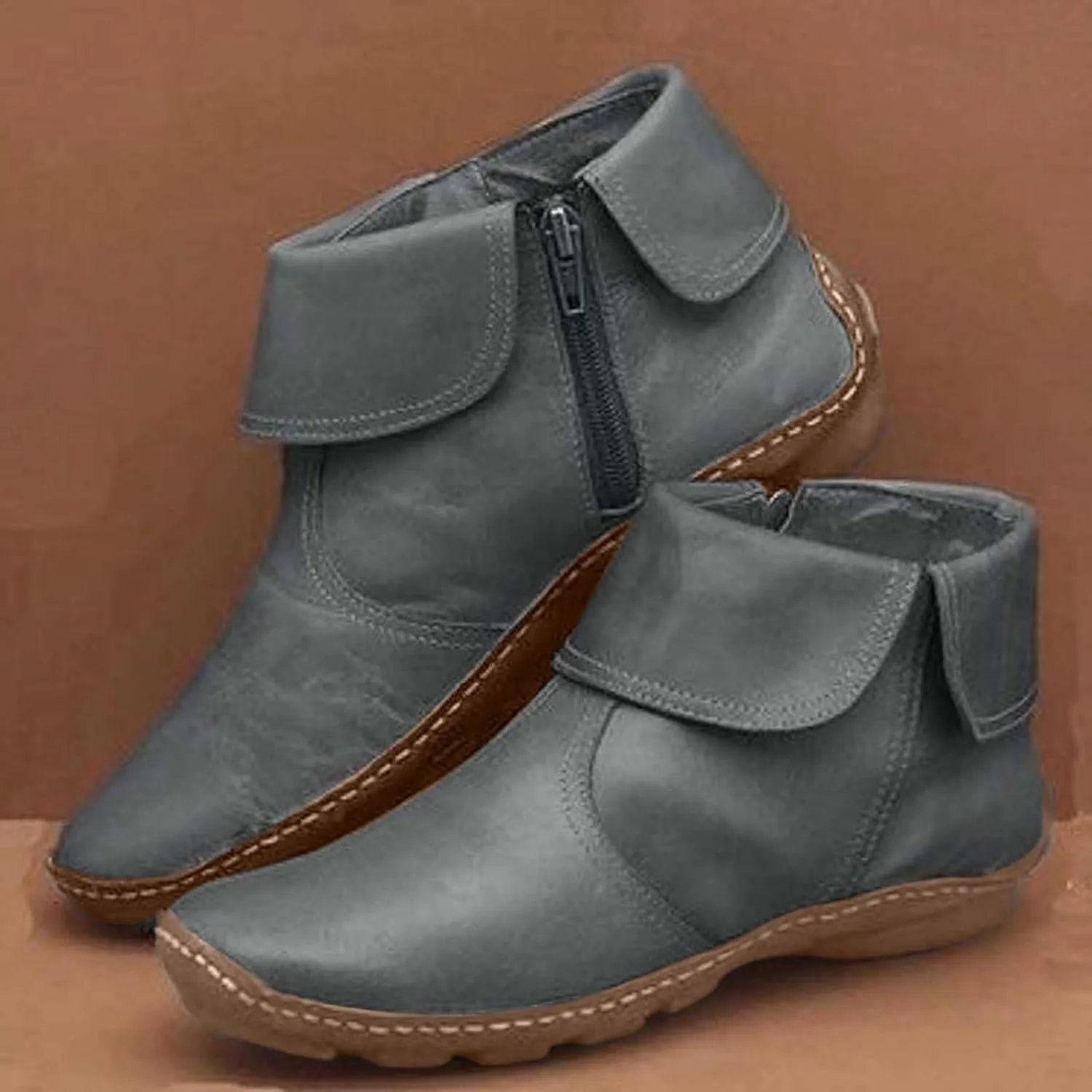 Womens Boots Ankle Brown Boots Women No Heel Cowboy Boots for Women Arch Support Dress for Women Womens Ankle Boots Winter Women Ankle Boots Black