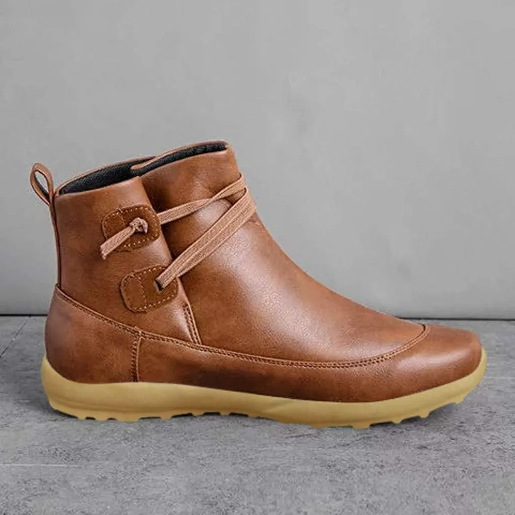 Womens Boots Ankle Woman Ankle Boots Gold Cowboy Boots Women Womens Size 12 Boots Leather Women Cut Out Ankle Slip-On Booties Low Heel Cute Boots Brown Ankle Boots for Women Wide