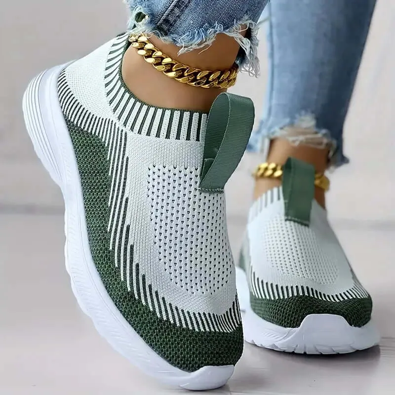 Women's Breathable Knit Slip-On Sneakers