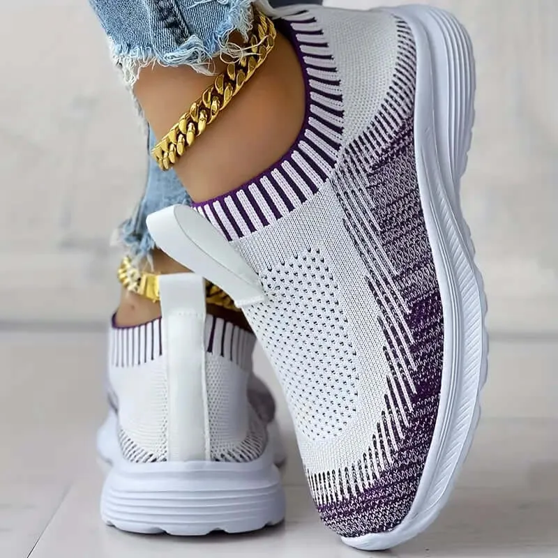 Women's Breathable Knit Slip-On Sneakers