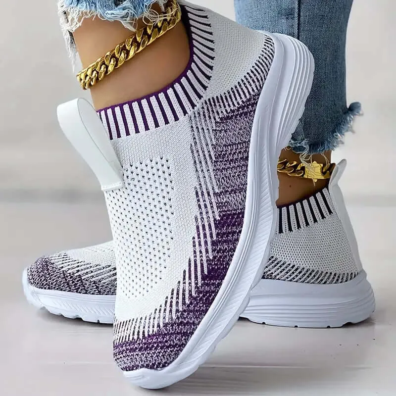 Women's Breathable Knit Slip-On Sneakers
