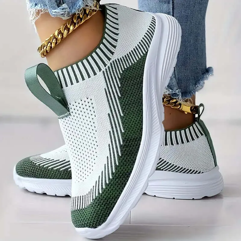 Women's Breathable Knit Slip-On Sneakers