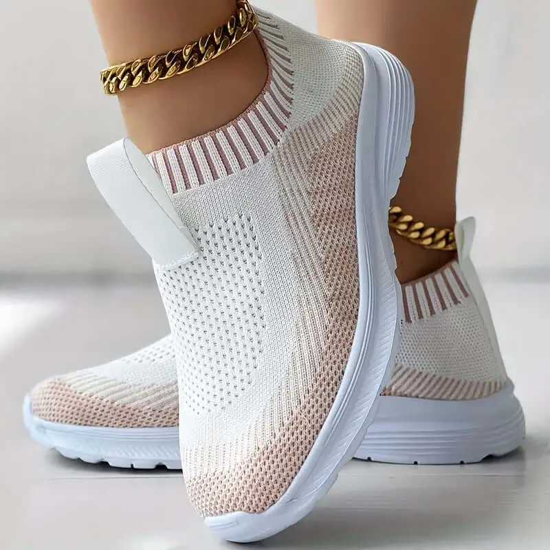 Women's Breathable Knit Slip-On Sneakers
